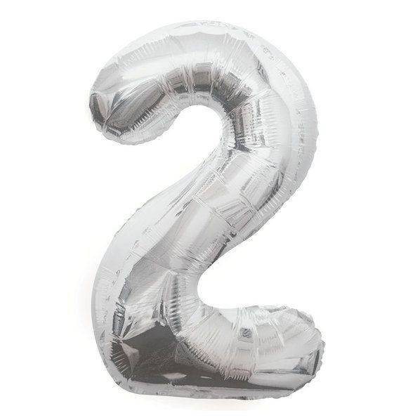 34" Balloon Numbers - Silver - Party America