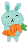 34" Easter Bunny with Carrot - Anagram
