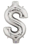 34" Megaloon Dollar Sign - Silver - Betallic