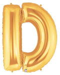 34" Megaloon Letter D - Gold - Betallic