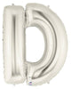 34" Megaloon Letter D - Silver - Betallic