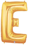 34" Megaloon Letter E - Gold - Betallic
