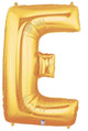 34" Megaloon Letter E - Gold - Betallic