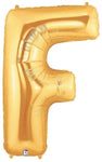 34" Megaloon Letter F - Gold - Betallic