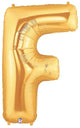 34" Megaloon Letter F - Gold - Betallic