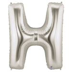 34" Megaloon Letter H - Silver - Betallic
