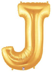 34" Megaloon Letter J - Gold - Betallic