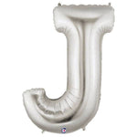 34" Megaloon Letter J - Silver - Betallic