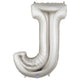 34" Megaloon Letter J - Silver - Betallic