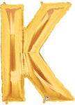 34" Megaloon Letter K - Gold - Betallic