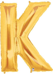 34" Megaloon Letter K - Gold - Betallic