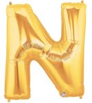 34" Megaloon Letter N - Gold - Betallic