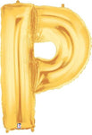 34" Megaloon Letter P - Gold - Betallic