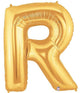 34" Megaloon Letter R - Gold - Betallic