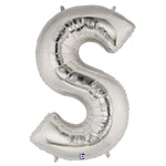 34" Megaloon Letter S - Silver - Betallic