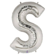 34" Megaloon Letter S - Silver - Betallic