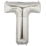 34" Megaloon Letter T - Silver - Betallic