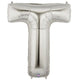 34" Megaloon Letter T - Silver - Betallic