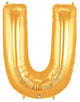 34" Megaloon Letter U - Gold - Betallic