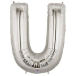 34" Megaloon Letter U - Silver - Betallic