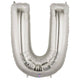 34" Megaloon Letter U - Silver - Betallic