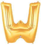 34" Megaloon Letter W - Gold - Betallic