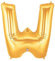 34" Megaloon Letter W - Gold - Betallic