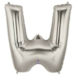 34" Megaloon Letter W - Silver - Betallic