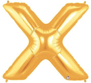 34" Megaloon Letter X - Gold - Betallic