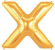 34" Megaloon Letter X - Gold - Betallic