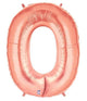 34" Megaloon Number 0 - Rose Gold - Betallic