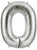 34" Megaloon Number 0 - Silver - Betallic