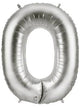 34" Megaloon Number 0 - Silver - Betallic