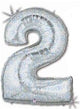 34" Megaloon Number 2 - Holographic - Betallic