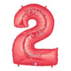 34" Megaloon Number 2 - Red - Betallic