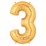 34" Megaloon Number 3 - Gold - Betallic
