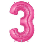 34" Megaloon Number 3 - Pink - Betallic