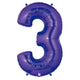 34" Megaloon Number 3 - Purple - Betallic