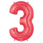 34" Megaloon Number 3 - Red - Betallic