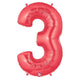 34" Megaloon Number 3 - Red - Betallic
