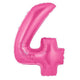 34" Megaloon Number 4 - Pink - Betallic