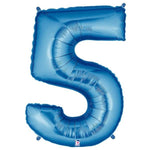 34" Megaloon Number 5 - Blue - Betallic