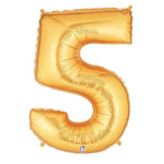 34" Megaloon Number 5 - Gold - Betallic