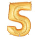 34" Megaloon Number 5 - Gold - Betallic