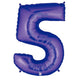 34" Megaloon Number 5 - Purple - Betallic