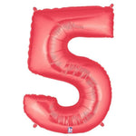 34" Megaloon Number 5 - Red - Betallic