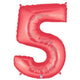 34" Megaloon Number 5 - Red - Betallic