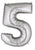 34" Megaloon Number 5 - Silver - Betallic