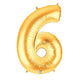 34" Megaloon Number 6 - Gold - Betallic