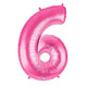 34" Megaloon Number 6 - Pink - Betallic